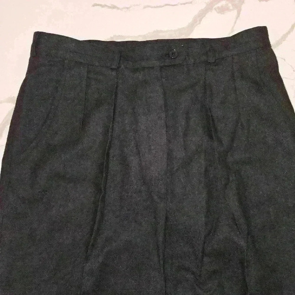 Giorgio Sant'Angelo Womens 100% Merino Wool Trouser Pants Dark Gray Size 10 - Picture 4 of 10